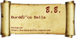 Burdács Bella névjegykártya